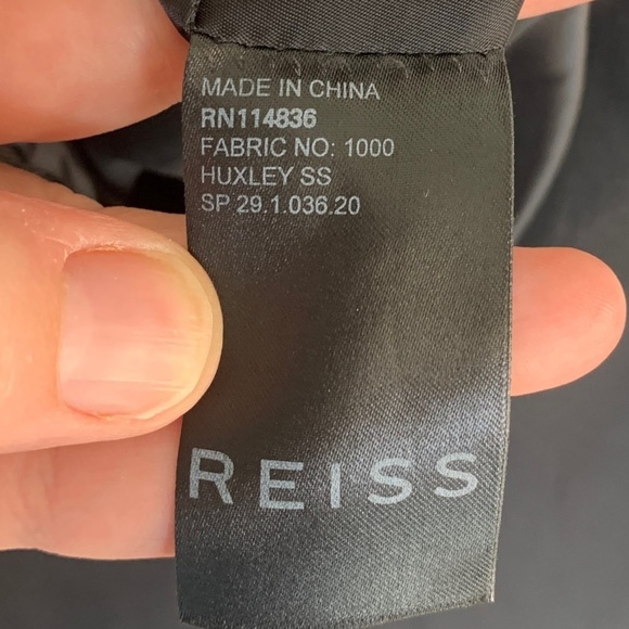 REISS Huxley Tailored Dress Black Wool Blend Cap Sleeve Square Neck Women’s Sz 4 - Picture 11 of 12